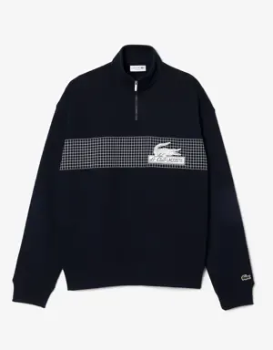 Lacoste Sudadera de hombre Lacoste loose fit en algodón ecológico con cremallera en el cuello