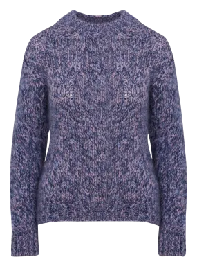MAISON 123 CASSANDRE - Jersey de punto jaspeado en violeta