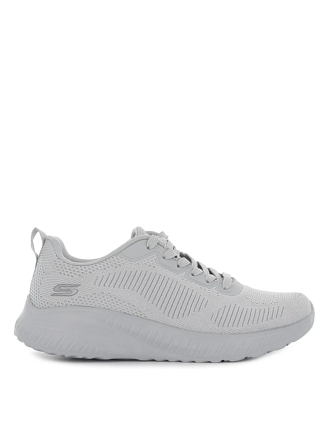 Tenis cordones mujer malla knit gris Skechers
