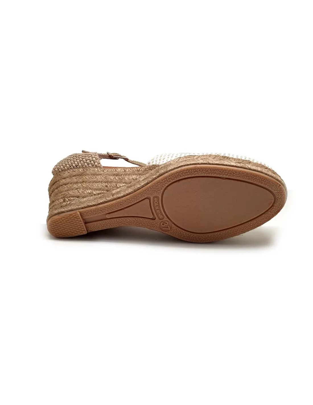 TORRES CUÑA DE YUTE COMBINADO EN PIEL Y TEXTIL CÓMODA 4014