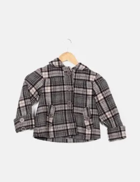 Zippy Abrigo cuadros gris